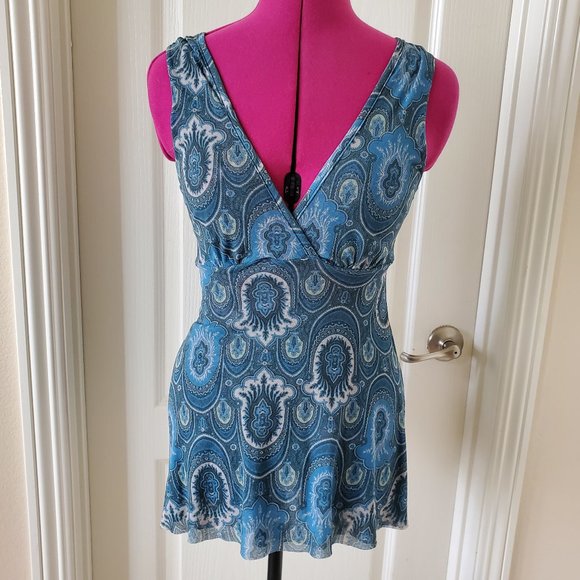 Vintage Bebe Deep V Neck Blouse - Picture 1 of 3